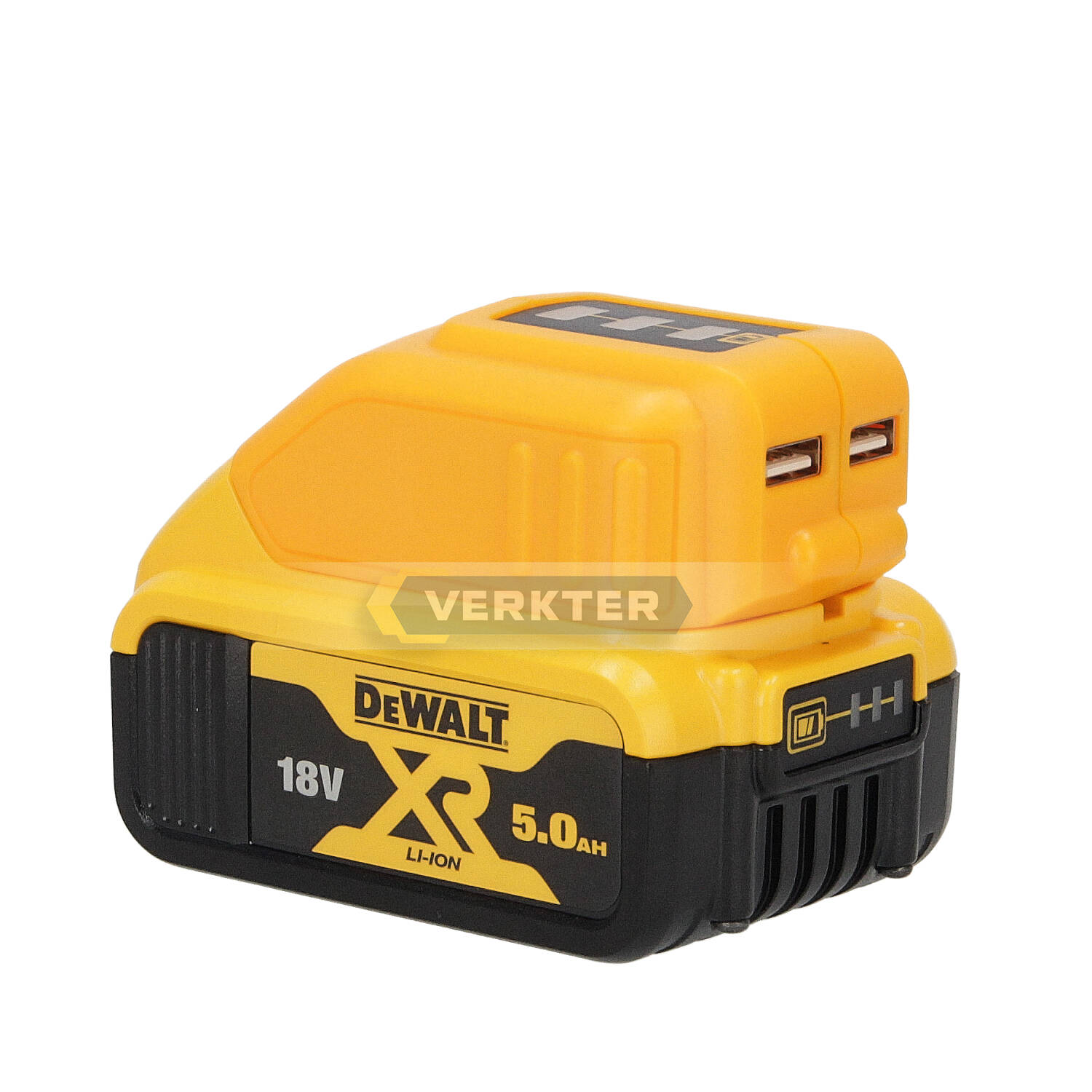 Battery adapter Ahlio for DeWalt 12 18V USB x2 For phone batteries charging