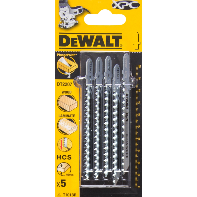 Lame per seghetto alternativo DeWalt T101BR; 5 unità - DT2207-QZ - Lame per  seghetto alternativo - Altri accessori per utensili elettrici